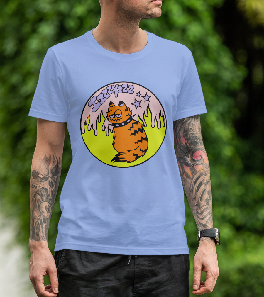 Izzzyzzz Crowdmade Merch Garfield Flame Stars T-Shirt
