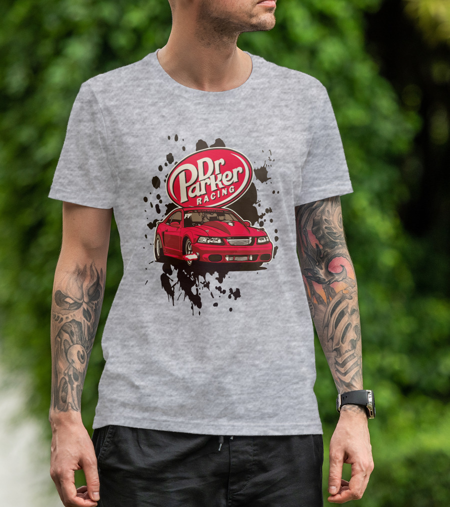 Dr Parker Racing Cleetus McFarland Merch Red Car T-Shirt