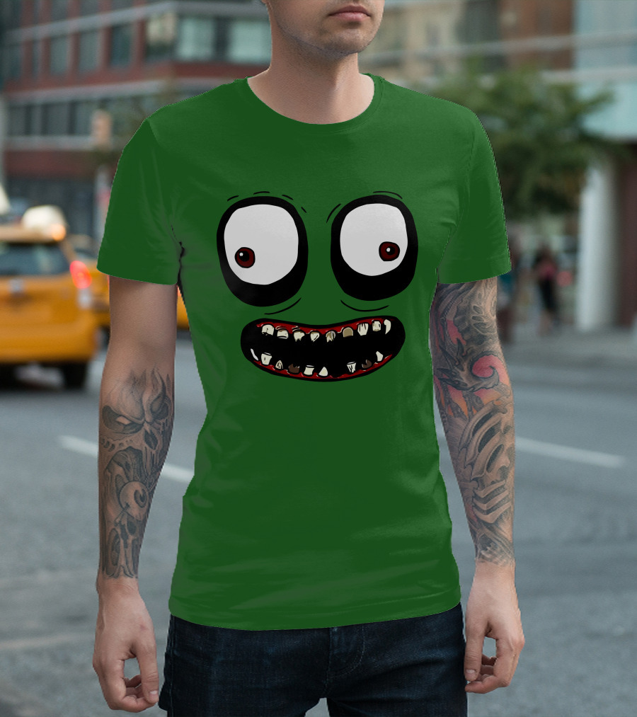 Salad Fingers Creepy Cartoon Eyes and Teeth Merch T-Shirt