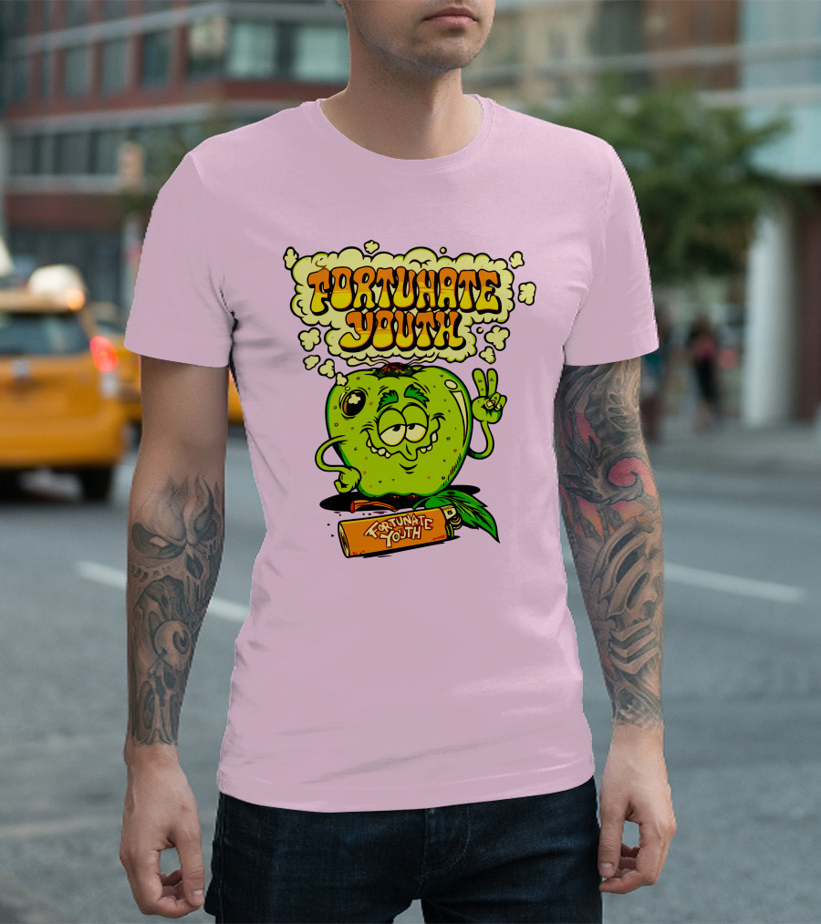 Fortunate Youth Merch Apple Smoking Peace Hand T-Shirt