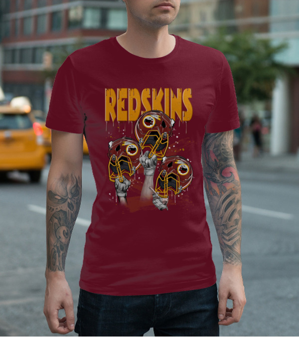 Redskins Helmets And Raised Fists T-Shirt