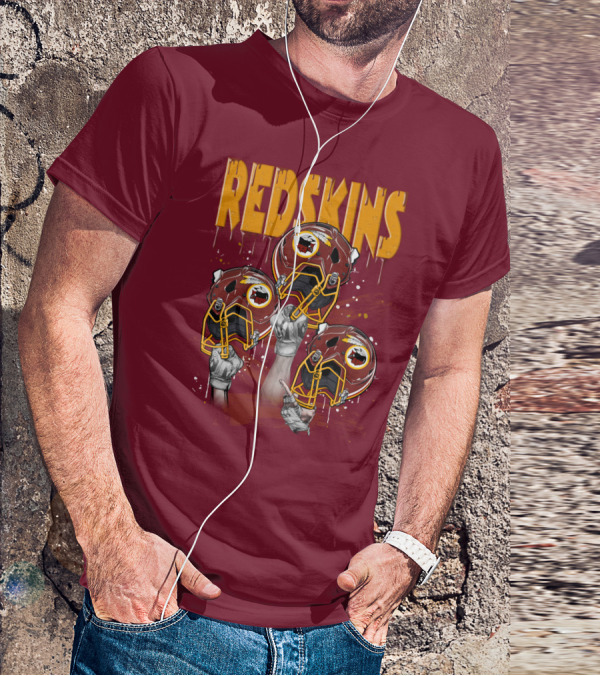 Redskins Helmets And Raised Fists T-Shirt
