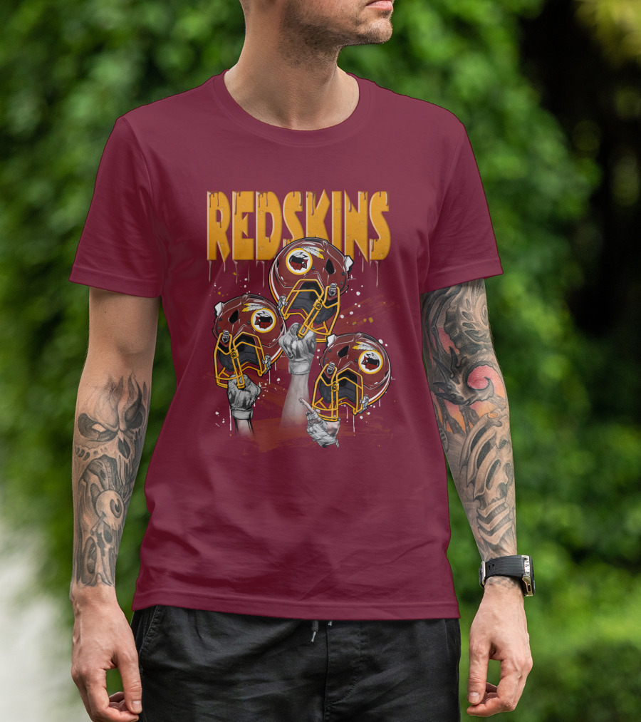 Redskins Helmets And Raised Fists T-Shirt