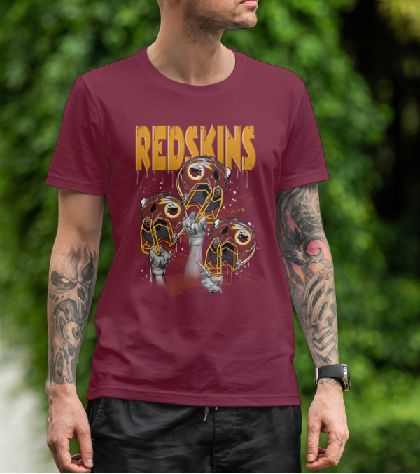 Redskins Helmets And Raised Fists T-Shirt