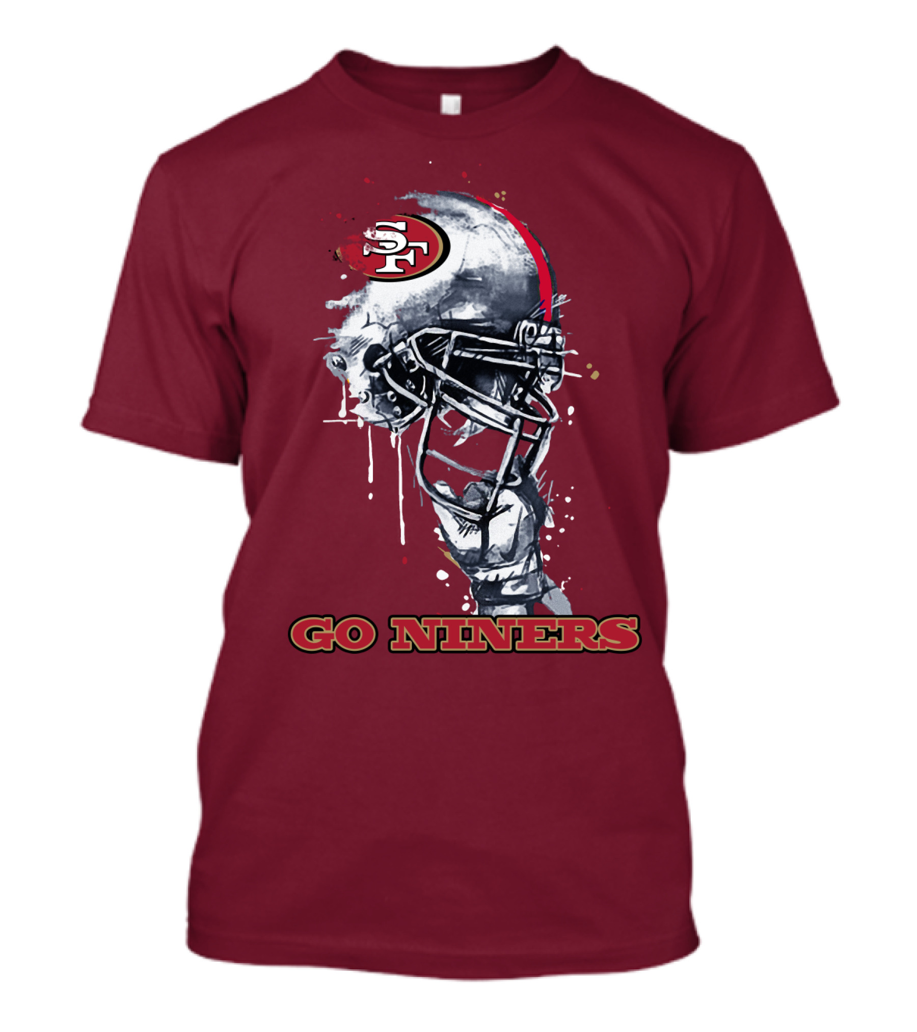 Go Niners Sf49ers Helmet T-Shirt