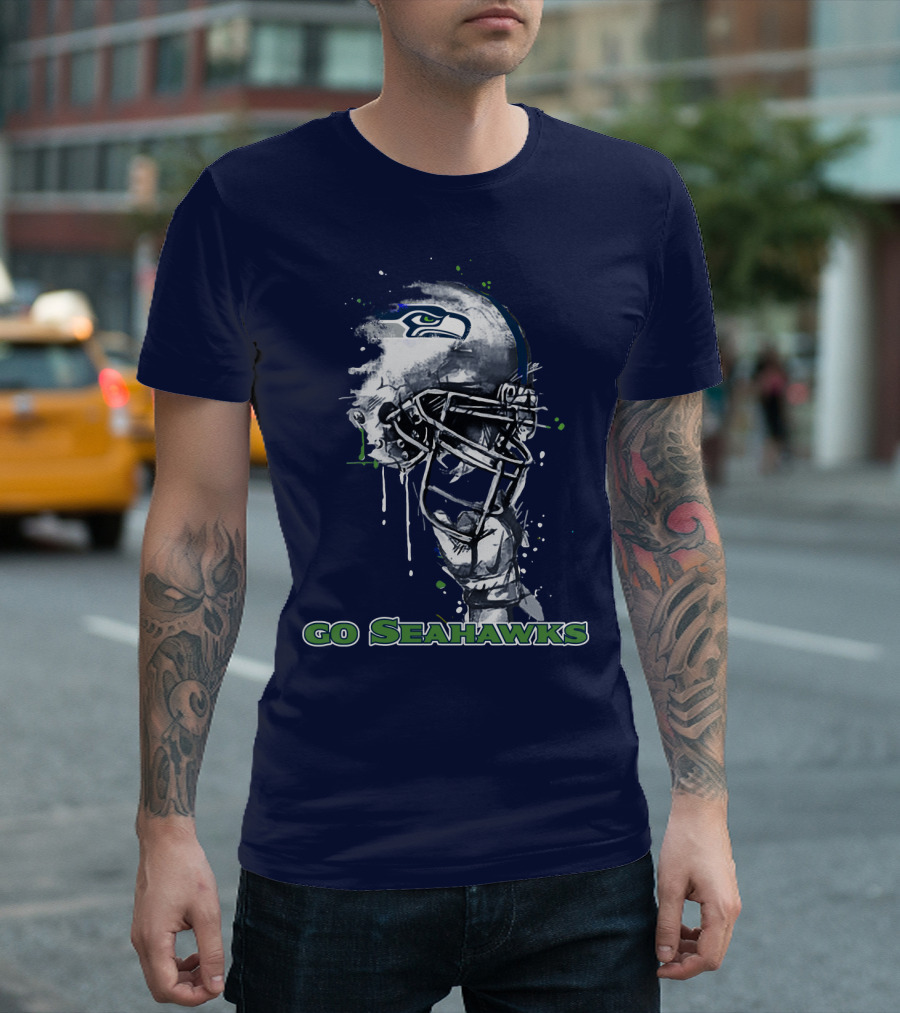 Go Seahawks Seahawks Helmet T-Shirt