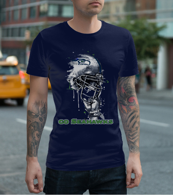 Go Seahawks Seahawks Helmet T-Shirt