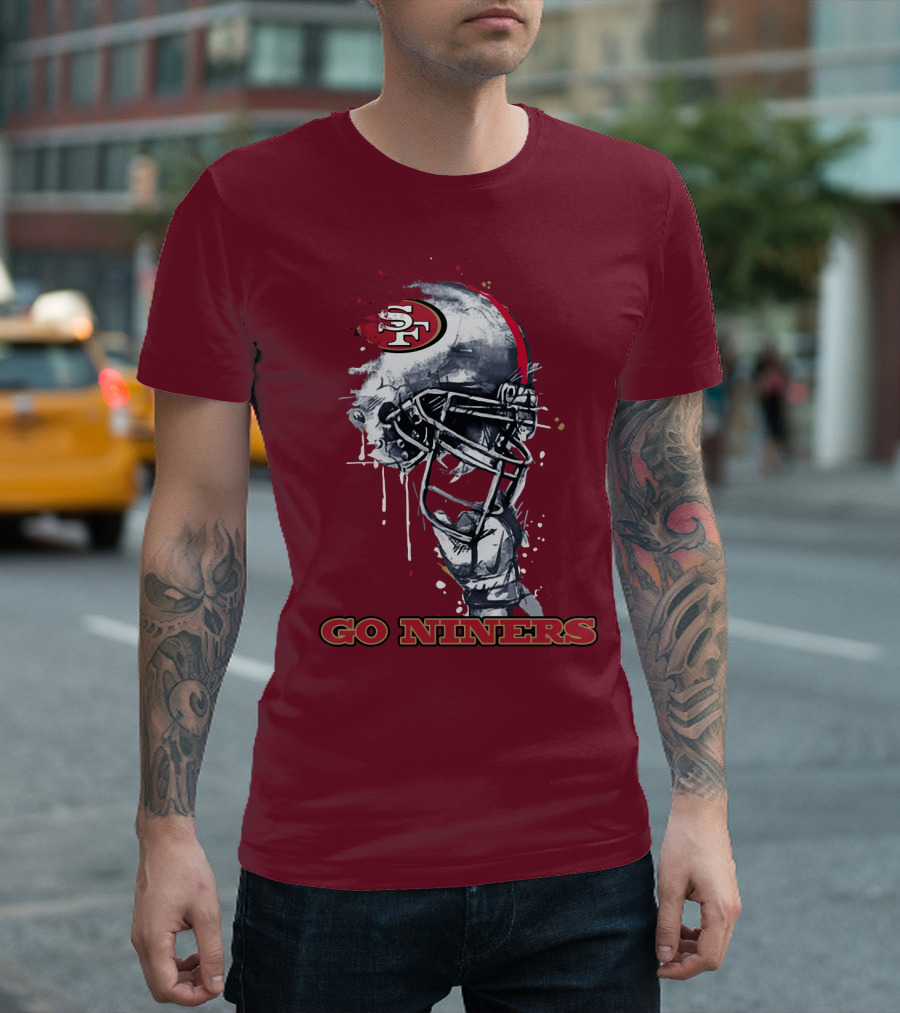 Go Niners Sf Football Helmet T-Shirt
