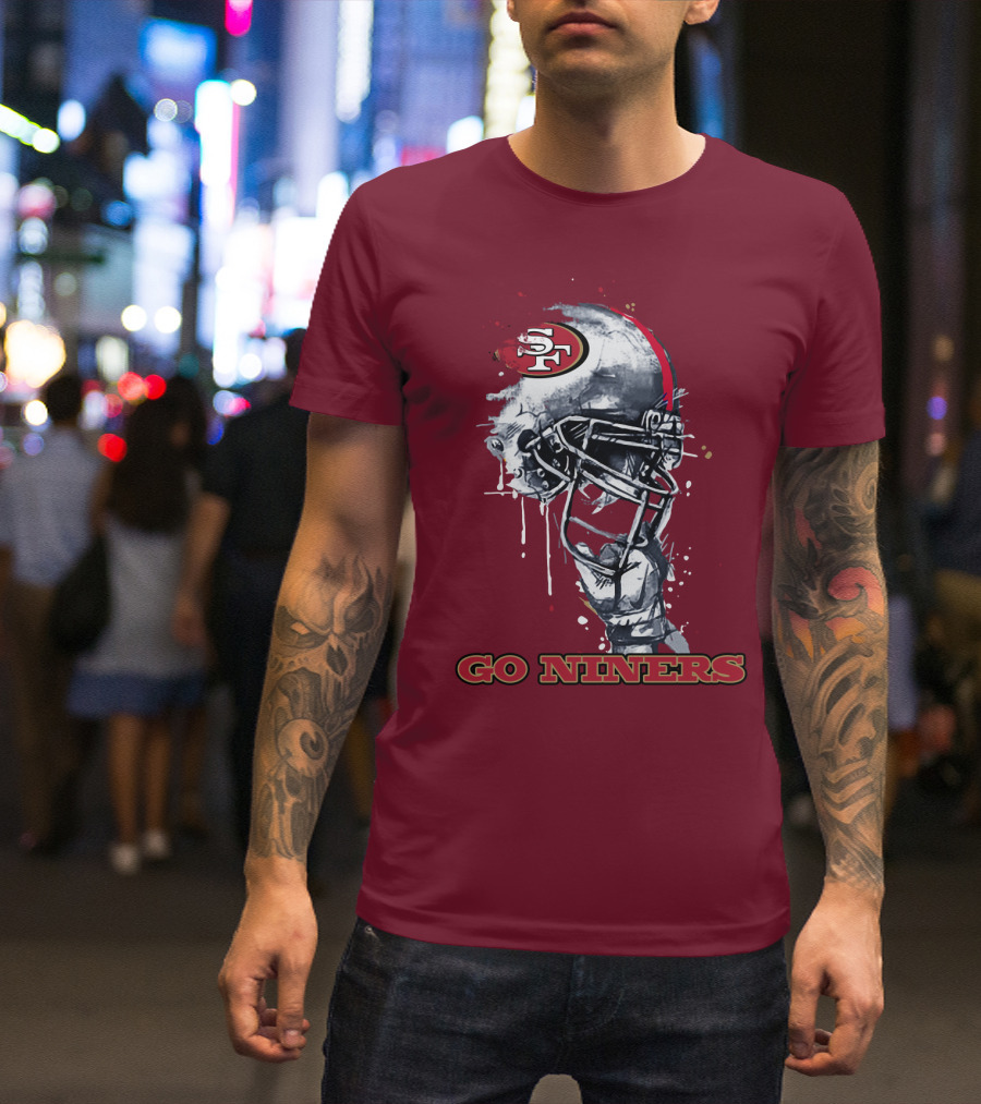 Go Niners Sf Football Helmet T-Shirt