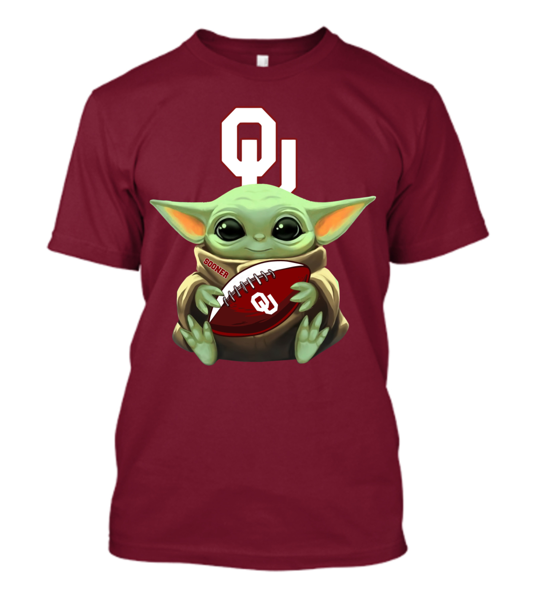 Ou Sooner Football Baby Yoda T-Shirt