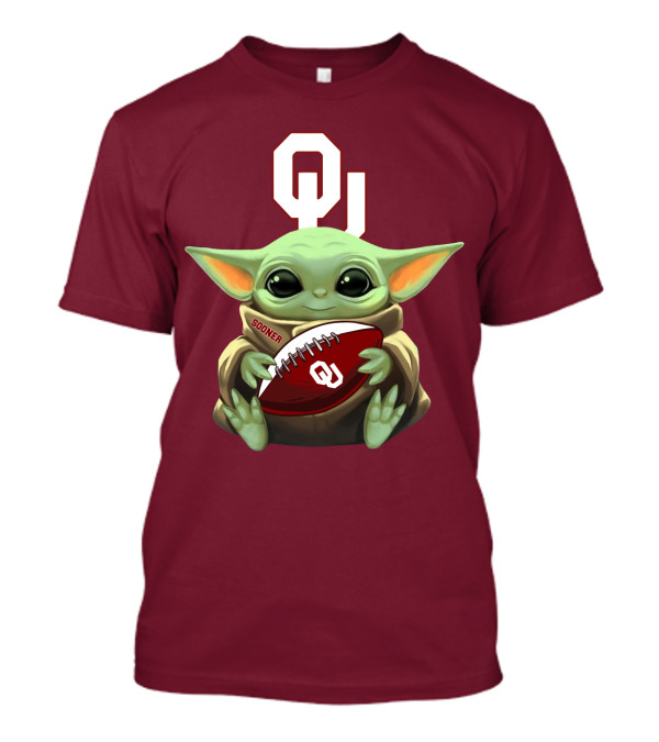 Ou Sooner Football Baby Yoda T-Shirt