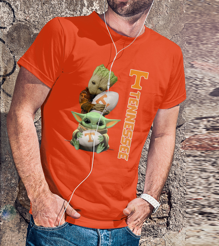 Groot Baby Yoda Tennessee Football T-Shirt