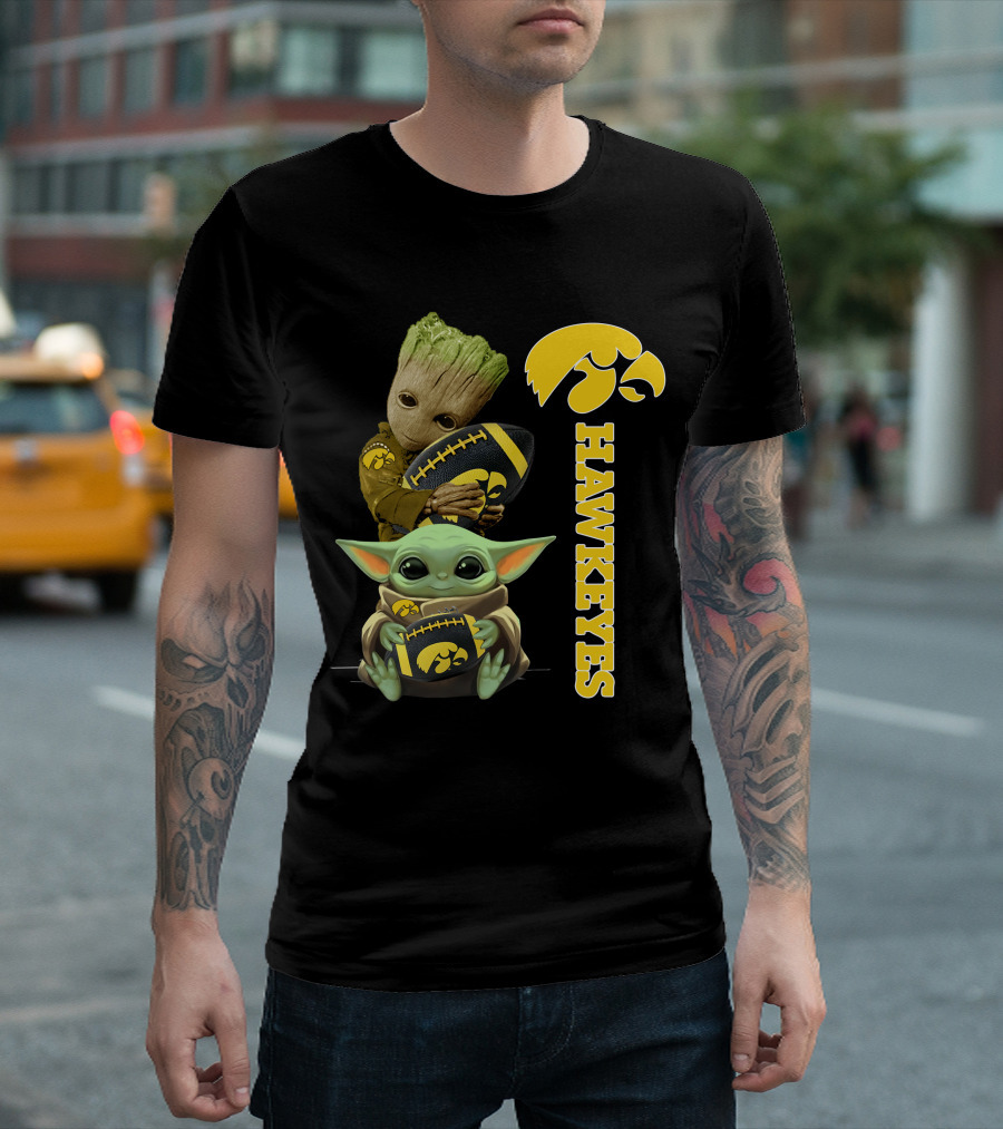 Baby Groot And Baby Yoda Hawkeyes T-Shirt