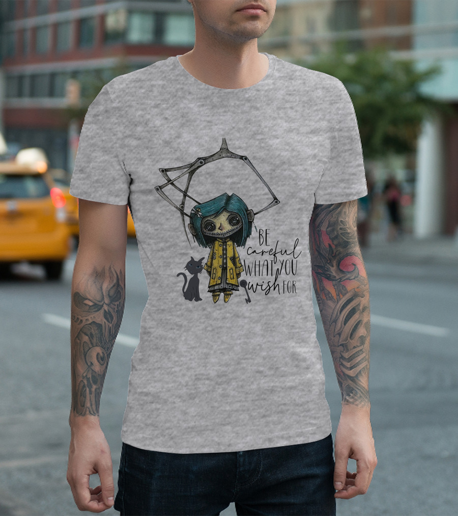 Be Careful What You Wish For Doll With Cat T-Shirt
