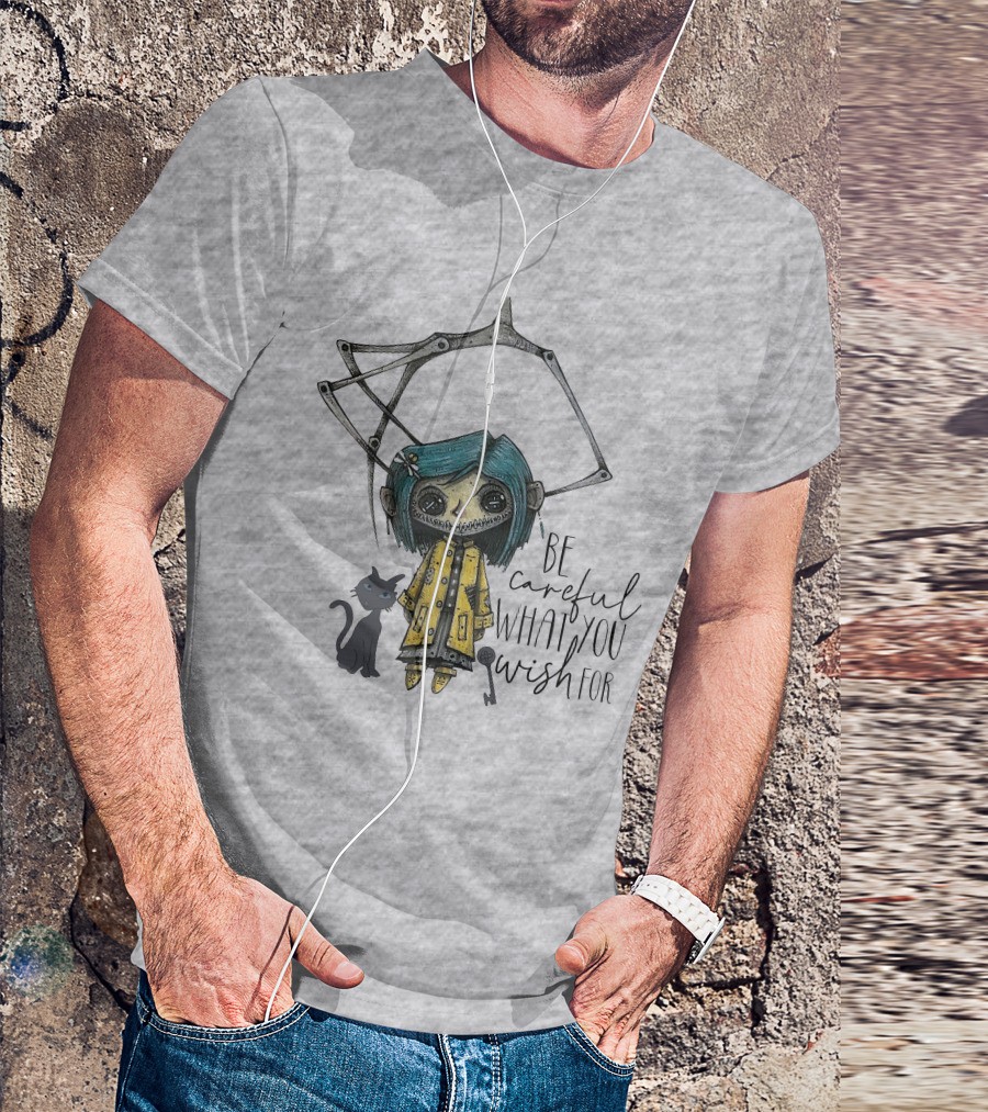 Be Careful What You Wish For Doll With Cat T-Shirt