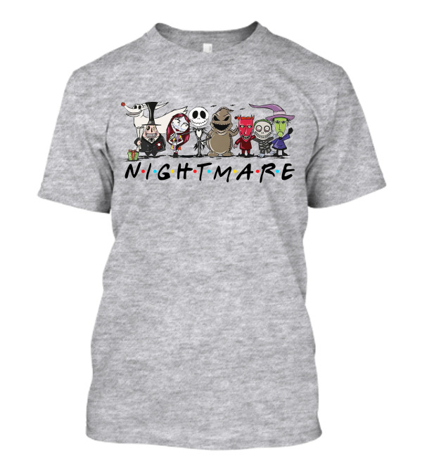 Nightmare Before Christmas Characters Halloween Friends T-Shirt