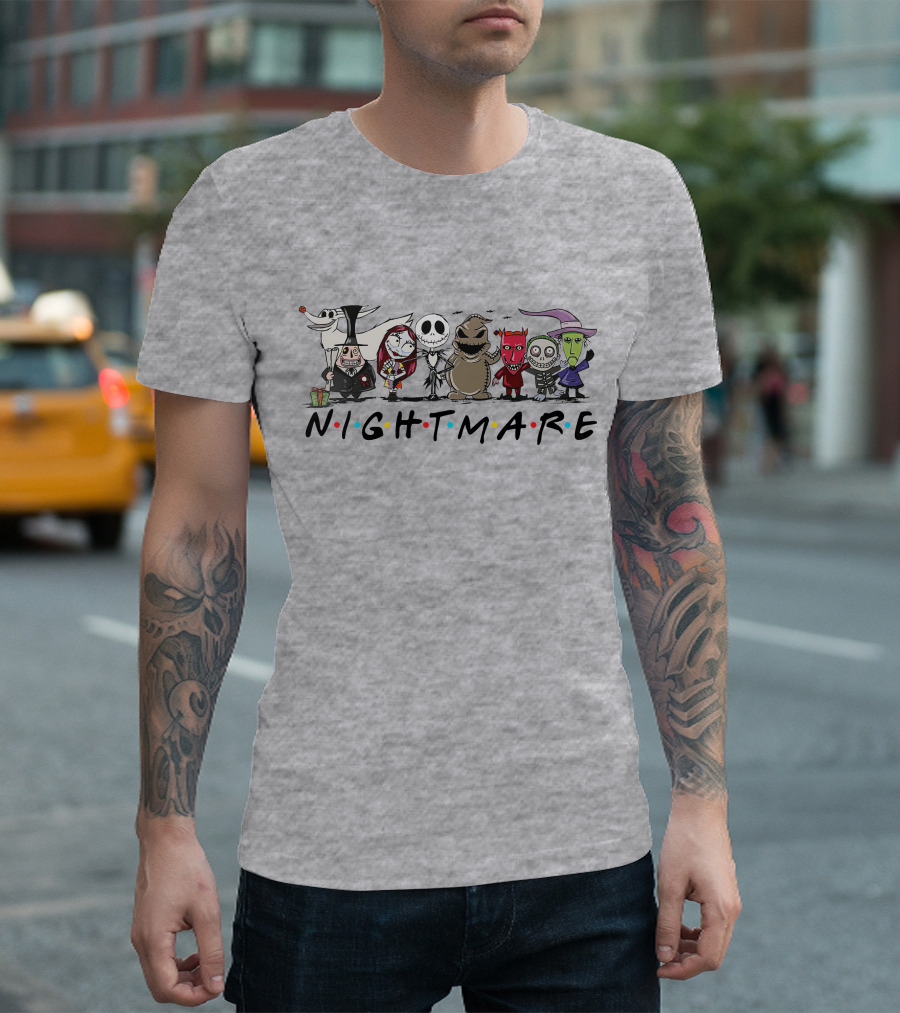 Nightmare Before Christmas Characters Halloween Friends T-Shirt