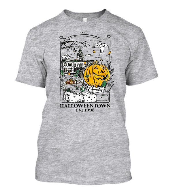 Halloweentown Est 1998 Jack-O'-Lantern And Haunted House Scene T-Shirt