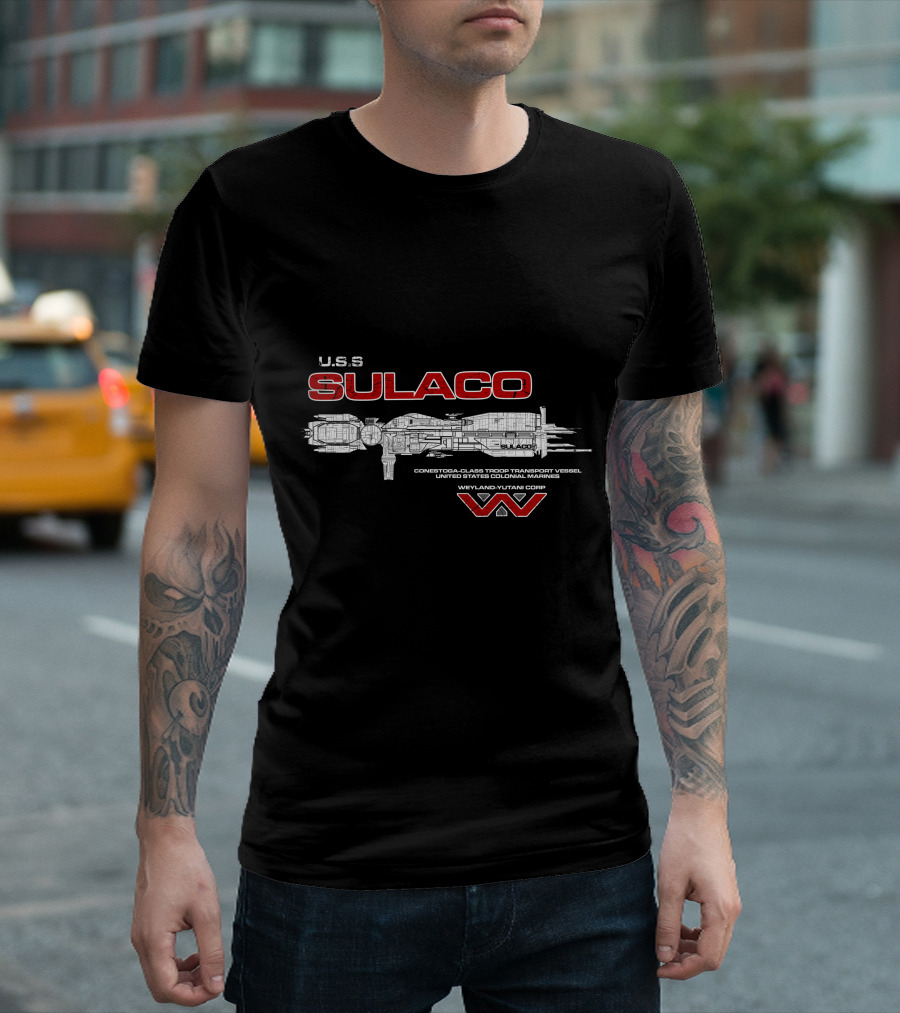 U.S.S. Sulaco Conestoga-Class Troop Transport Vessel Weyland-Yutani Corp T-Shirt