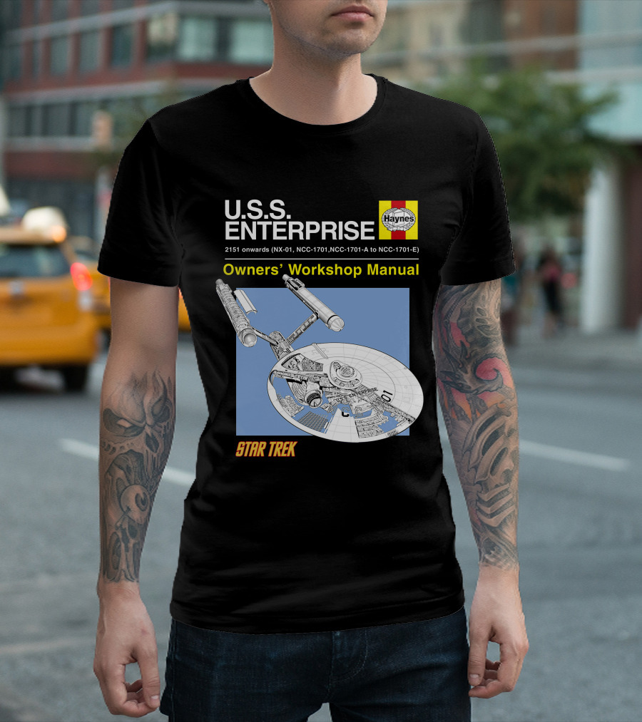 U.S.S Enterprise Haynes Owners' Workshop Manual Star Trek 2151 Onwards NCC-1701 NCC-1701-A to NCC-1701-E T-Shirt