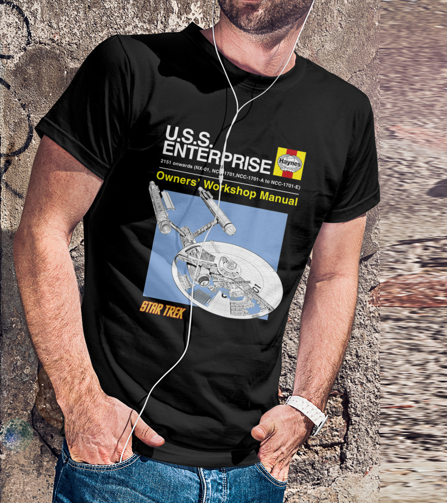 U.S.S Enterprise Haynes Owners' Workshop Manual Star Trek 2151 Onwards NCC-1701 NCC-1701-A To NCC-1701-E T-Shirt