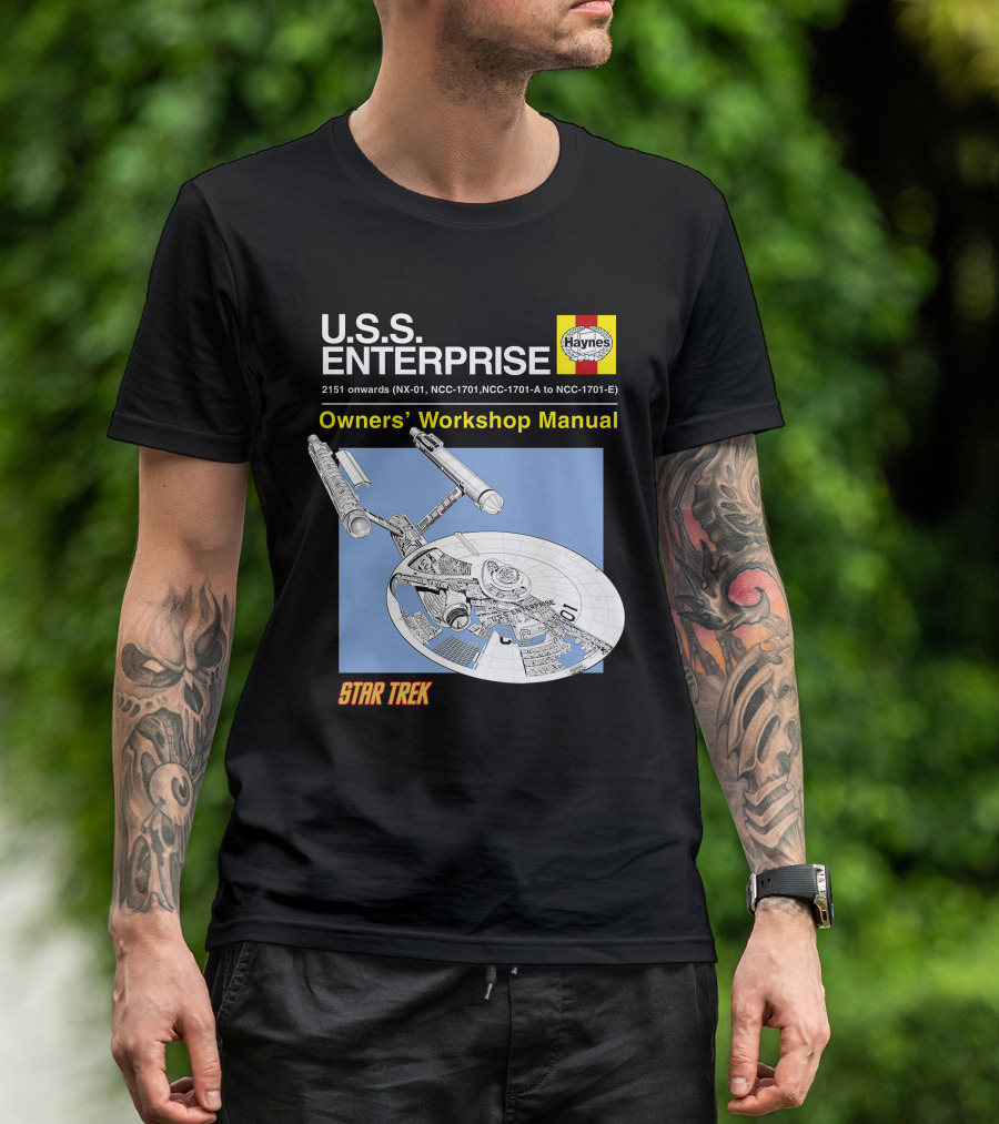 U.S.S Enterprise Haynes Owners' Workshop Manual Star Trek 2151 Onwards NCC-1701 NCC-1701-A To NCC-1701-E T-Shirt