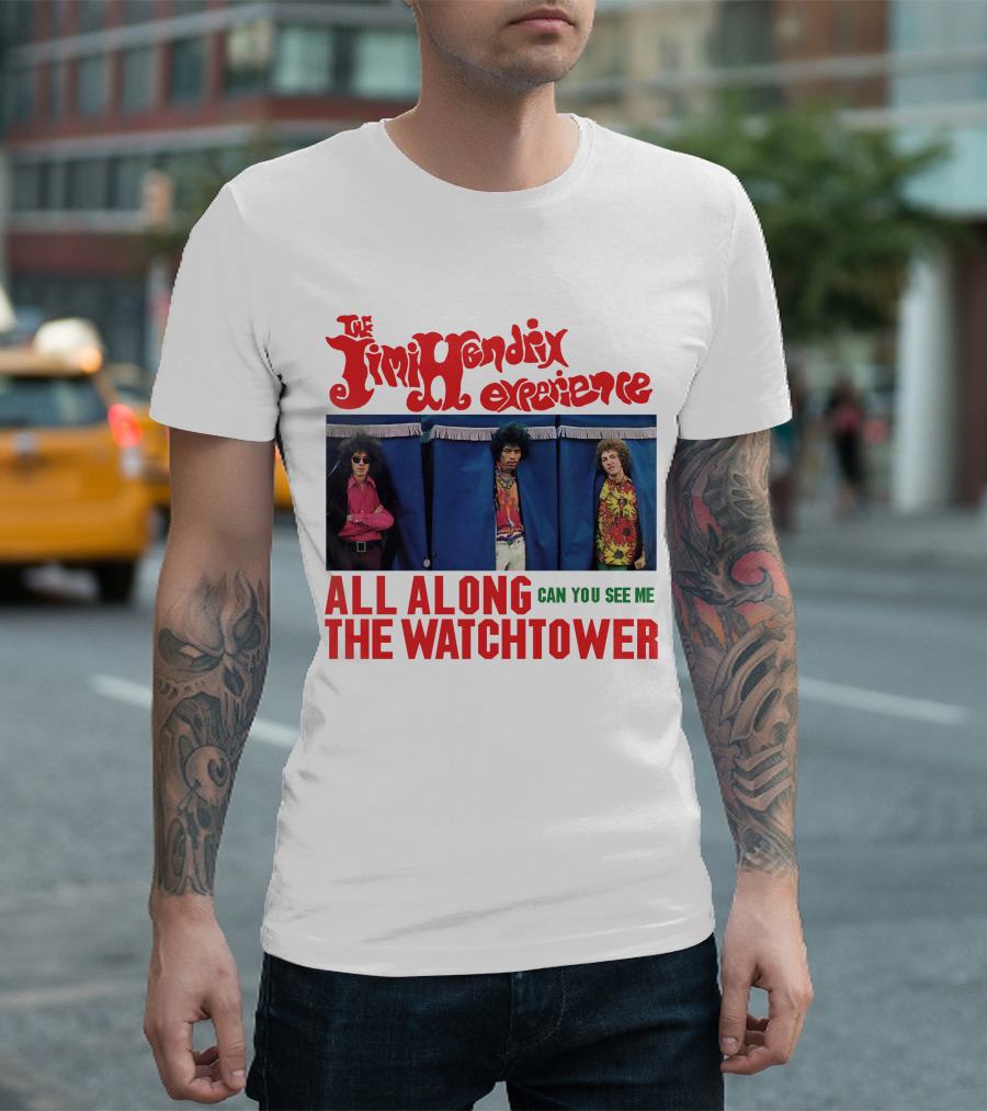 The Jimi Hendrix Experience All Along The Watchtower Can You See Me T-Shirt