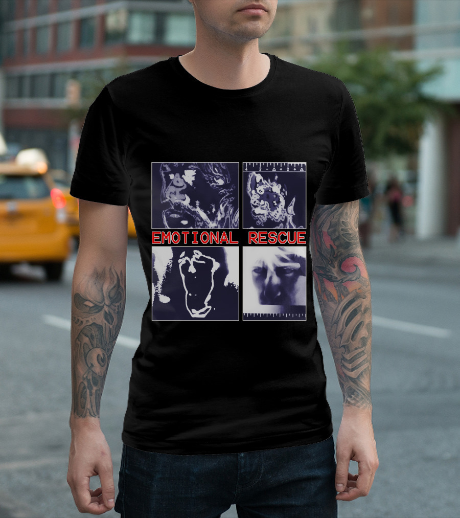 Emotional Rescue Album Cover Art Quadrants T-Shirt