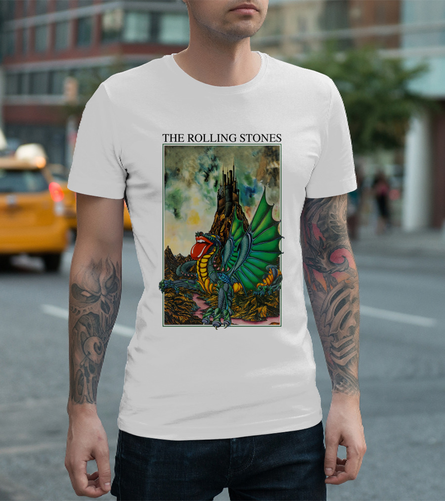 The Rolling Stones Dragon and Castle Scene T-Shirt