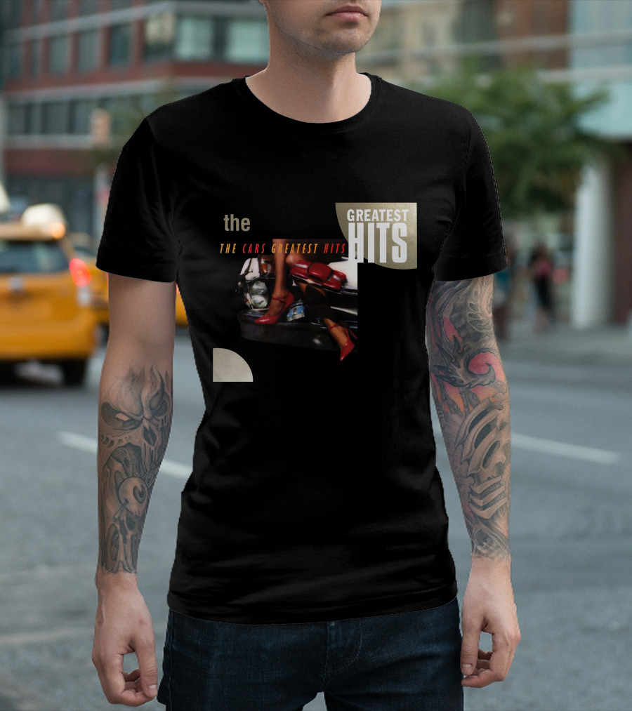 The Cars Greatest Hits Album Cover Retro T-Shirt
