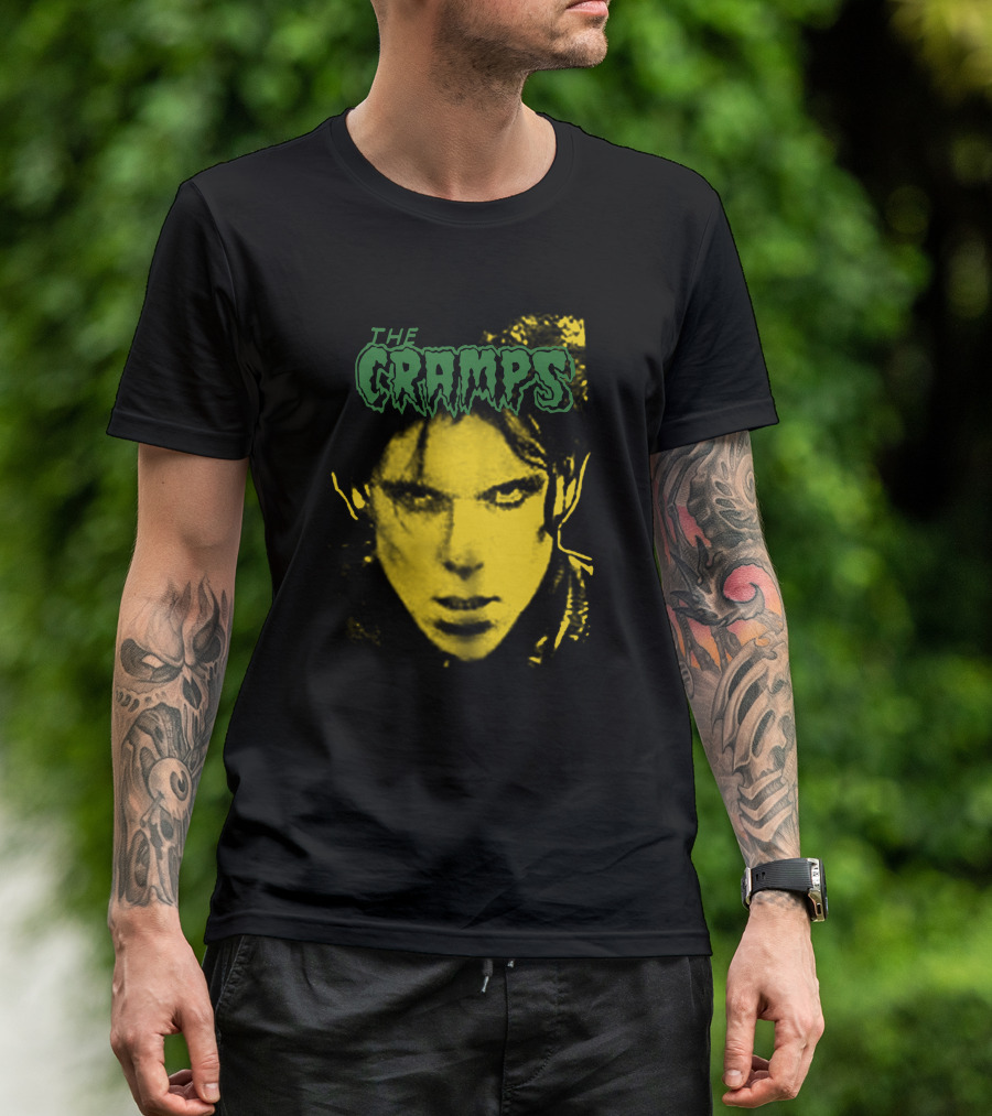 The Cramps Lux Interior Yellow Face T-Shirt