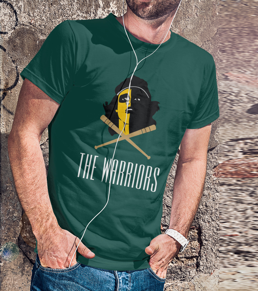 The Warriors Movie Concept Art Face And Crossed Bats T-Shirt