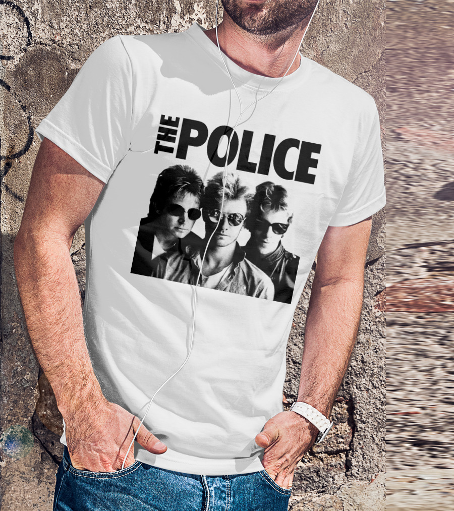 The Police Band Black And White Photo T-Shirt