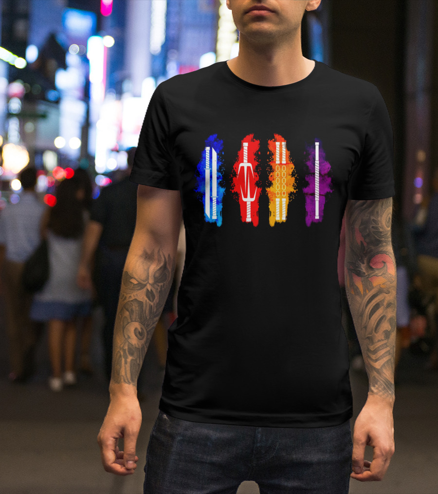 Teenage Mutant Ninja Turtles Weapons Blue Red Orange Purple T-Shirt