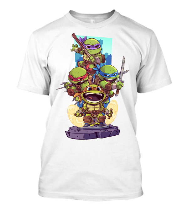 Teenage Mutant Ninja Turtles Leonardo Michelangelo Donatello Raphael Action Team T-Shirt