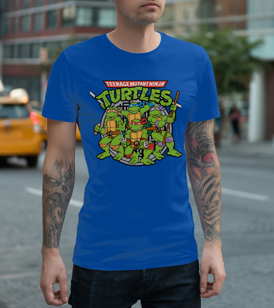 Teenage Mutant Ninja Turtles Sewer Logo Raphael Leonardo Donatello Michelangelo T-Shirt