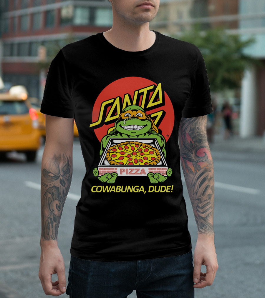 Santa Cruz Teenage Mutant Ninja Turtles Cowabunga Dude Pizza T-Shirt