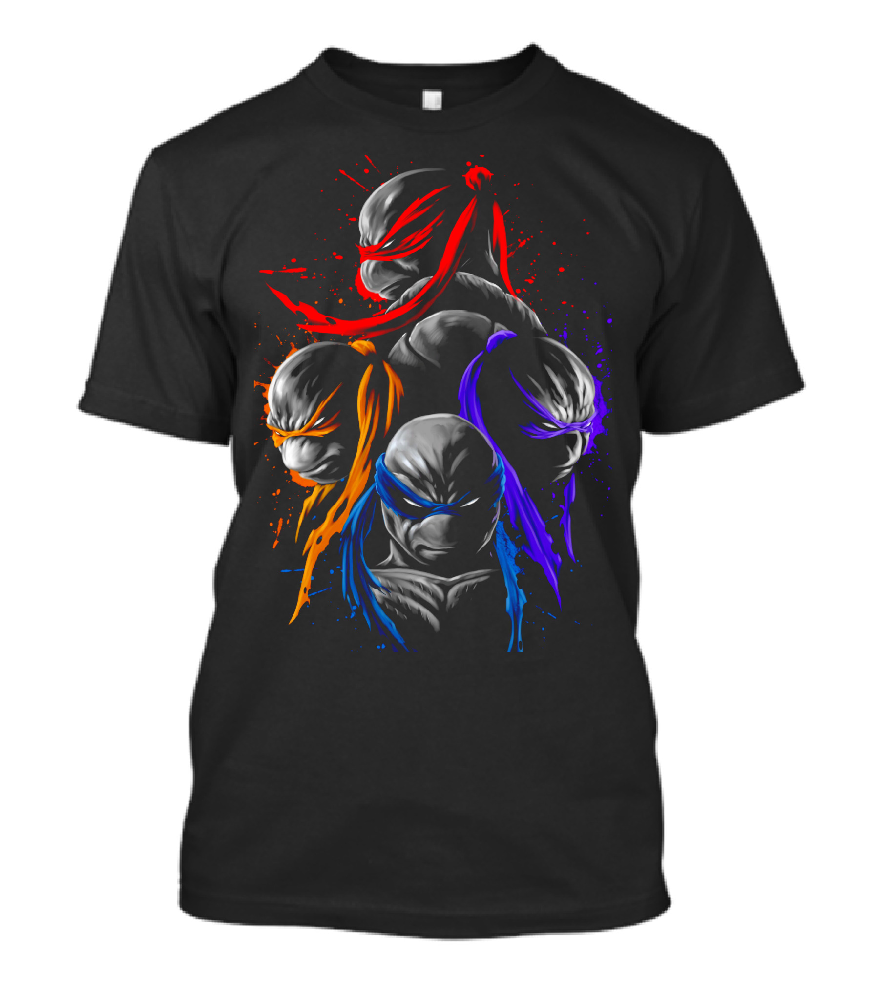 Teenage Mutant Ninja Turtles Red Orange Purple Blue Masks T-Shirt