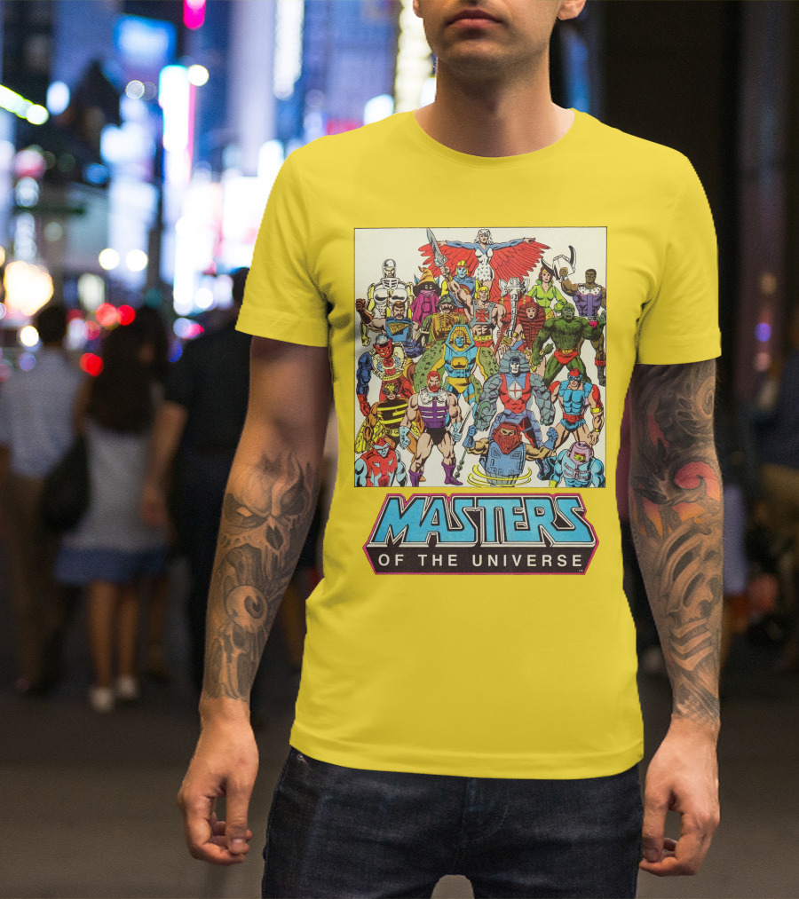 Masters Of The Universe He-Man Iconic Characters Group Retro Comic T-Shirt