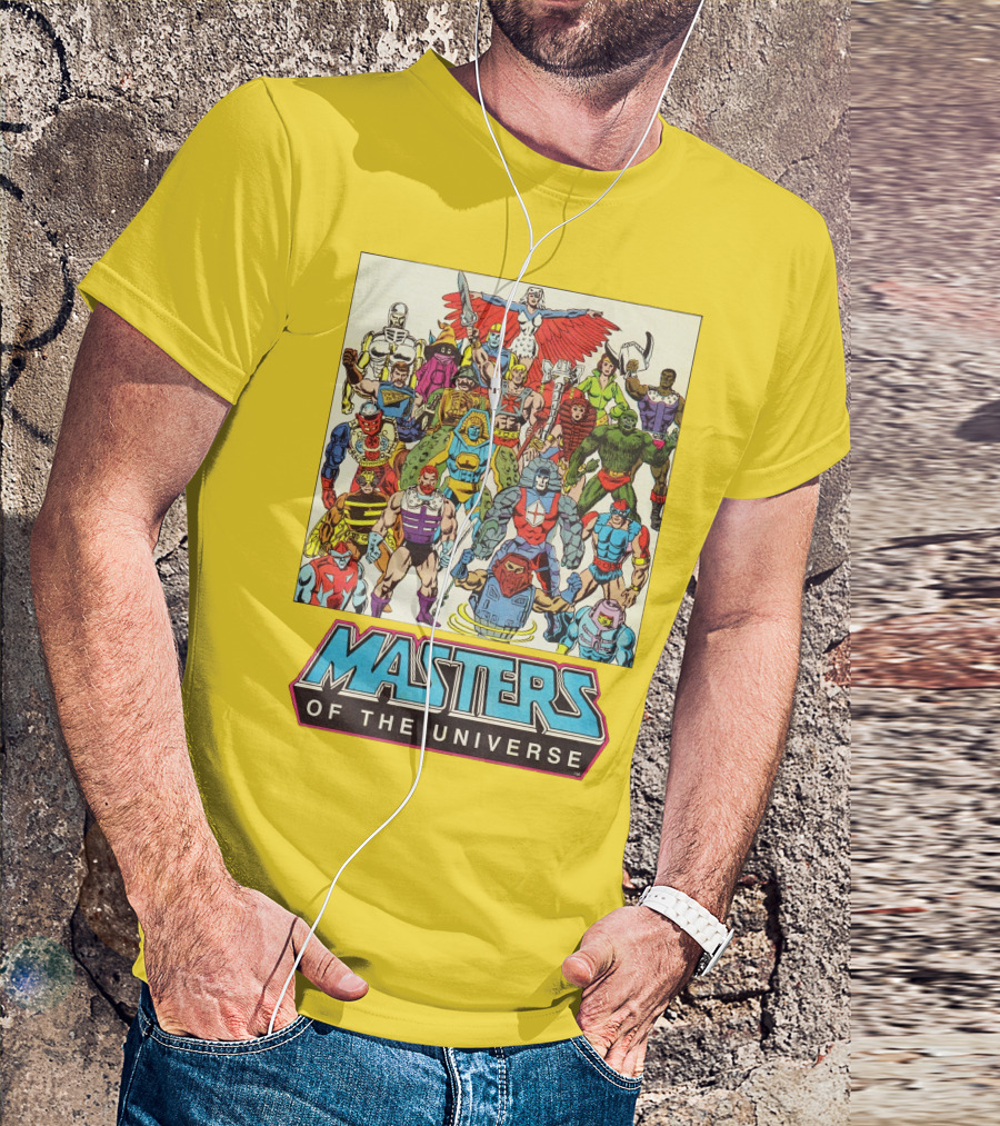 Masters Of The Universe He-Man Iconic Characters Group Retro Comic T-Shirt