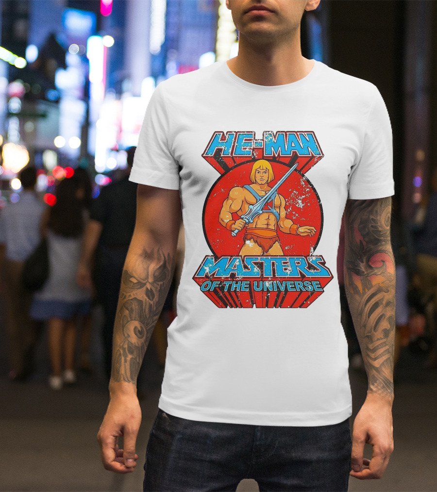 He-Man Masters Of The Universe Retro Classic Sword Iconic 80s T-Shirt