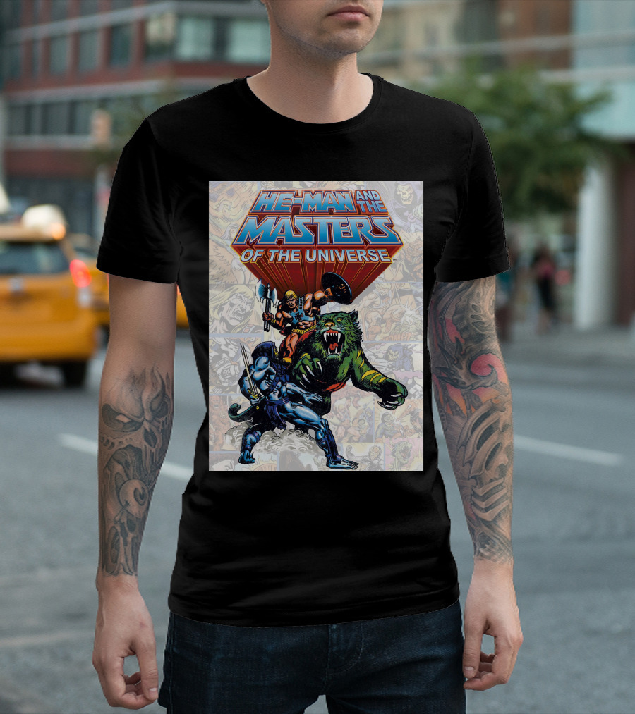 HE-MAN AND THE MASTERS OF THE UNIVERSE COMIC STYLE ACTION T-Shirt
