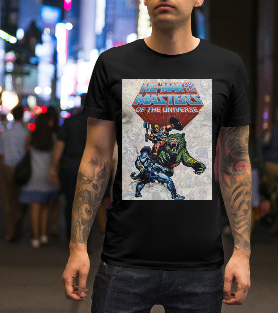 HE-MAN AND THE MASTERS OF THE UNIVERSE COMIC STYLE ACTION T-Shirt