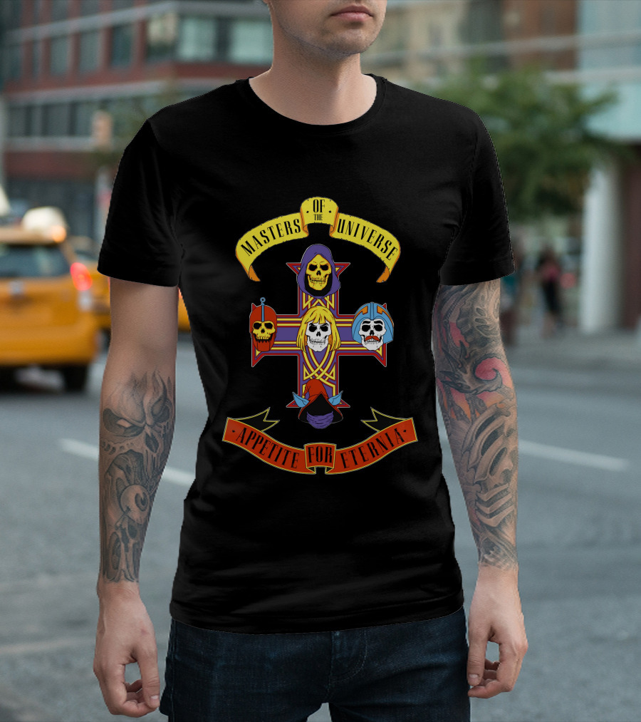 Masters of the Universe Appetite for Eternia Cross Skulls T-Shirt