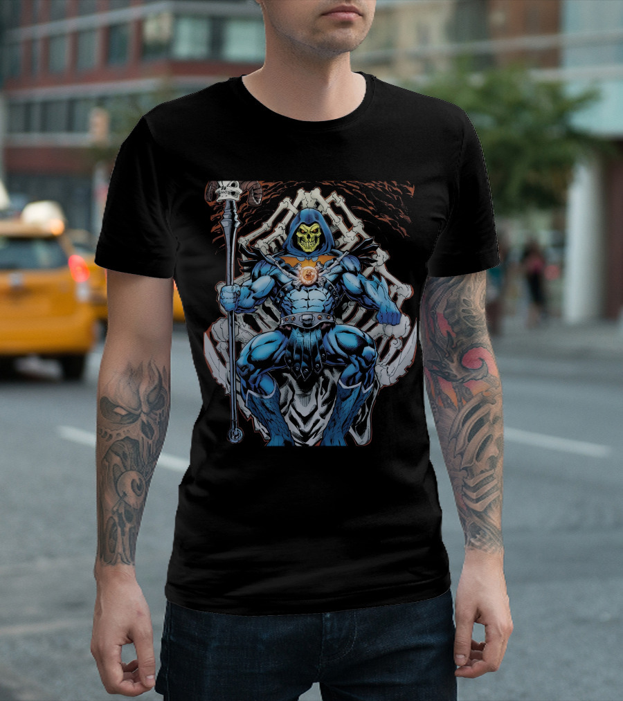 Skeletor Throne Masters of the Universe Vintage Fan T-Shirt