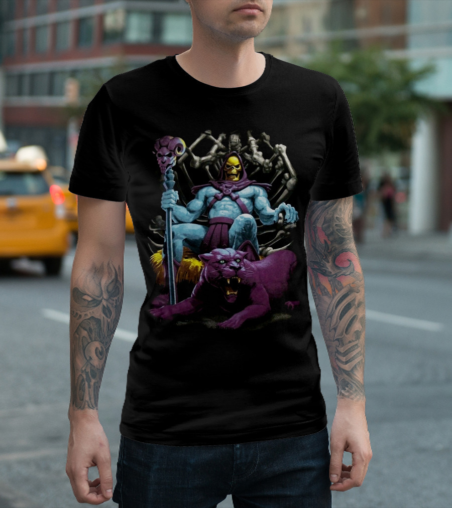 Skeletor And Panthor Masters Of The Universe Villain T-Shirt