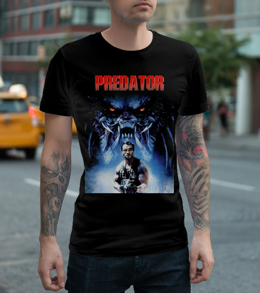 PREDATOR Monster Hunter Alien Face Jungle Warrior T-Shirt