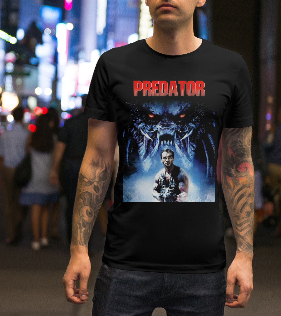 PREDATOR Monster Hunter Alien Face Jungle Warrior T-Shirt