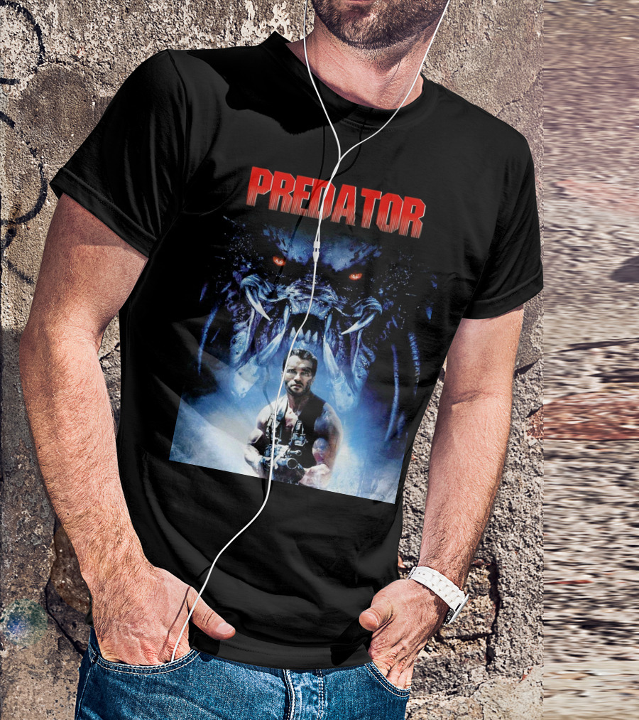 PREDATOR Monster Hunter Alien Face Jungle Warrior T-Shirt