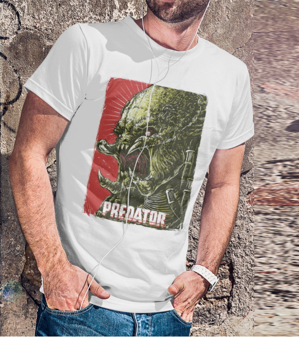 Predator Alien Creature Stylized Artwork Vintage Film T-Shirt